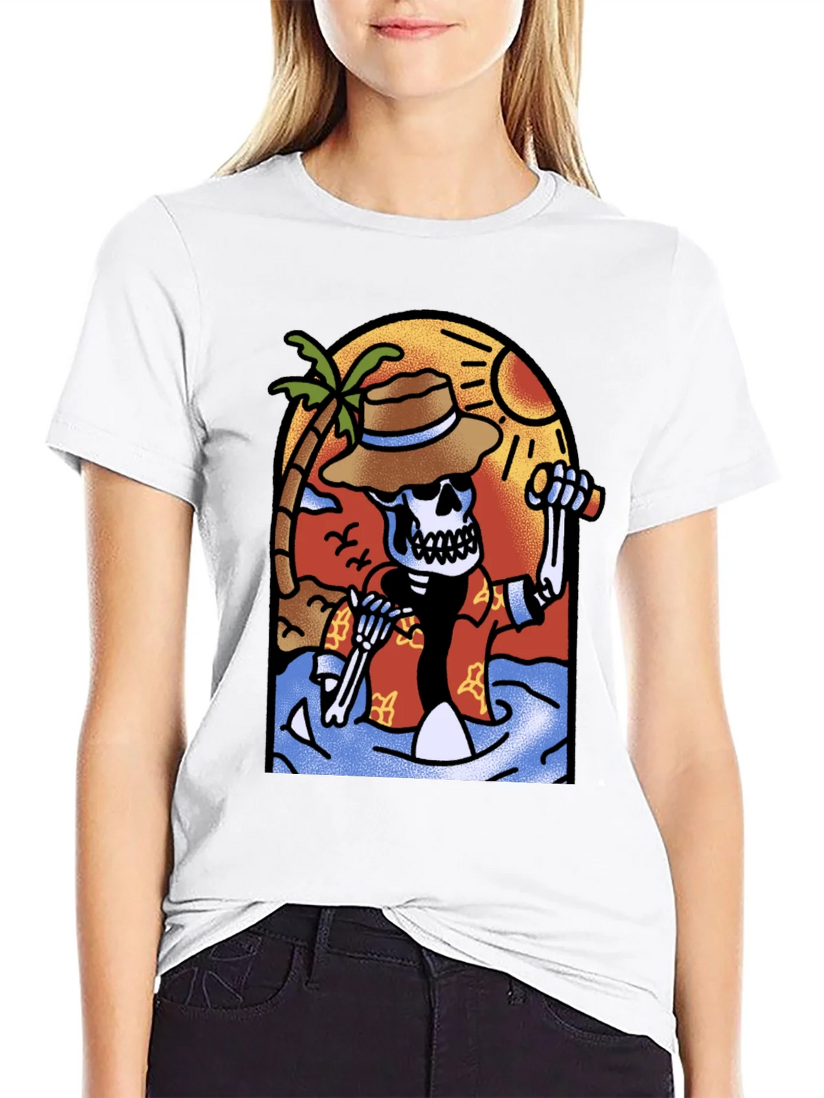 Tropical Skeleton Graphic T-Shirt product image 8