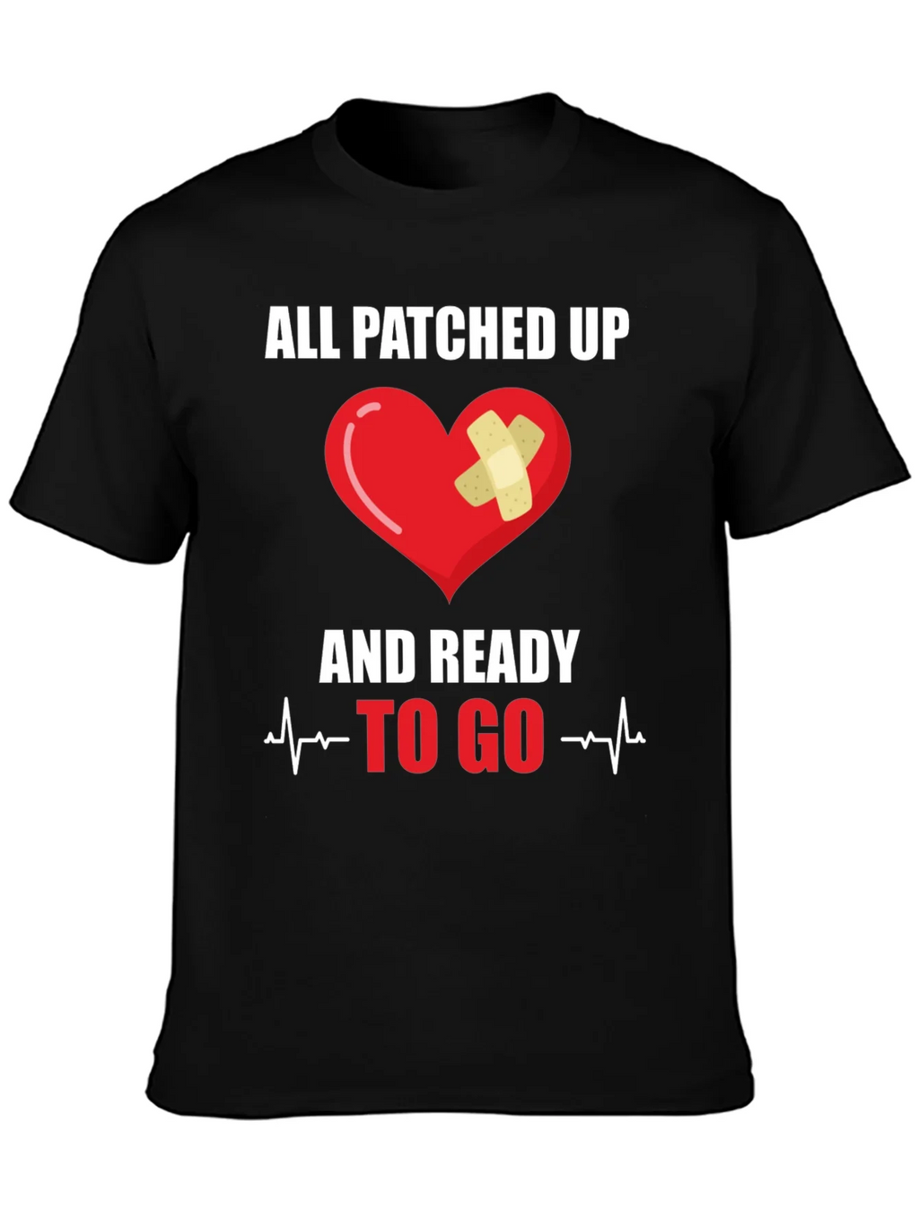 All Patched Up Heart Graphic T-Shirt product image 3