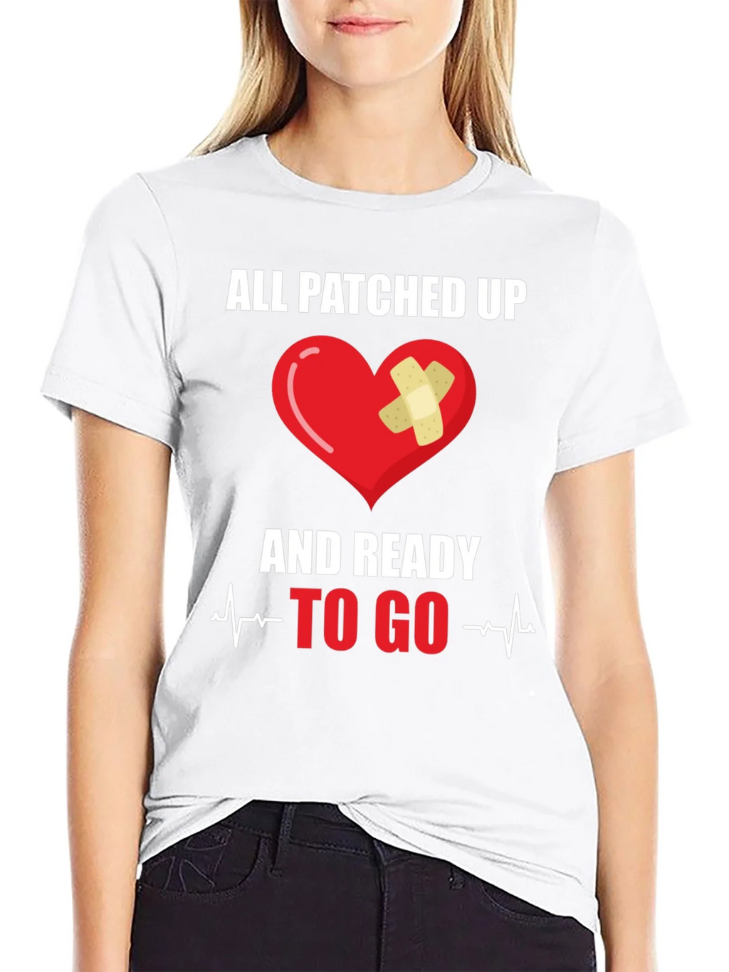 All Patched Up Heart Graphic T-Shirt product image 8