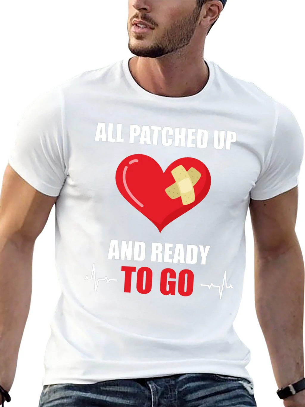 All Patched Up Heart Graphic T-Shirt product image 12