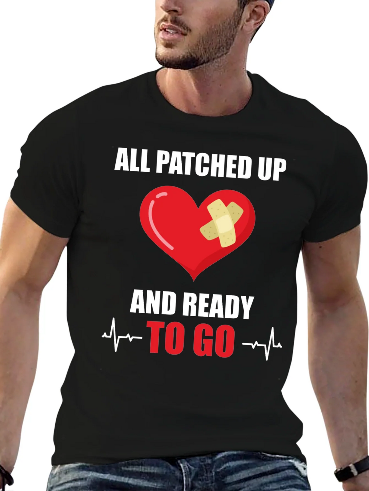 All Patched Up Heart Graphic T-Shirt product image 6