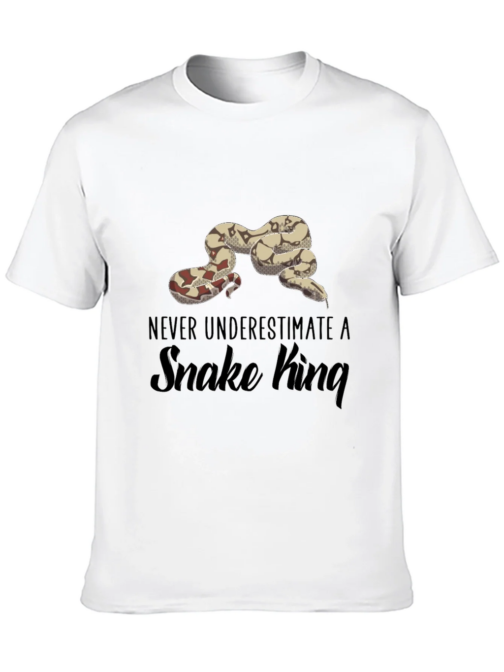 Never Underestimate A Snake King Black T-Shirt product image 9