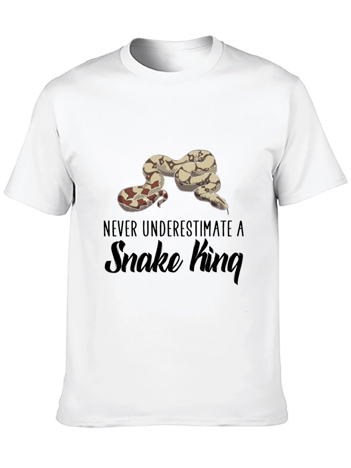 Never Underestimate A Snake King Black T-Shirt product image 9