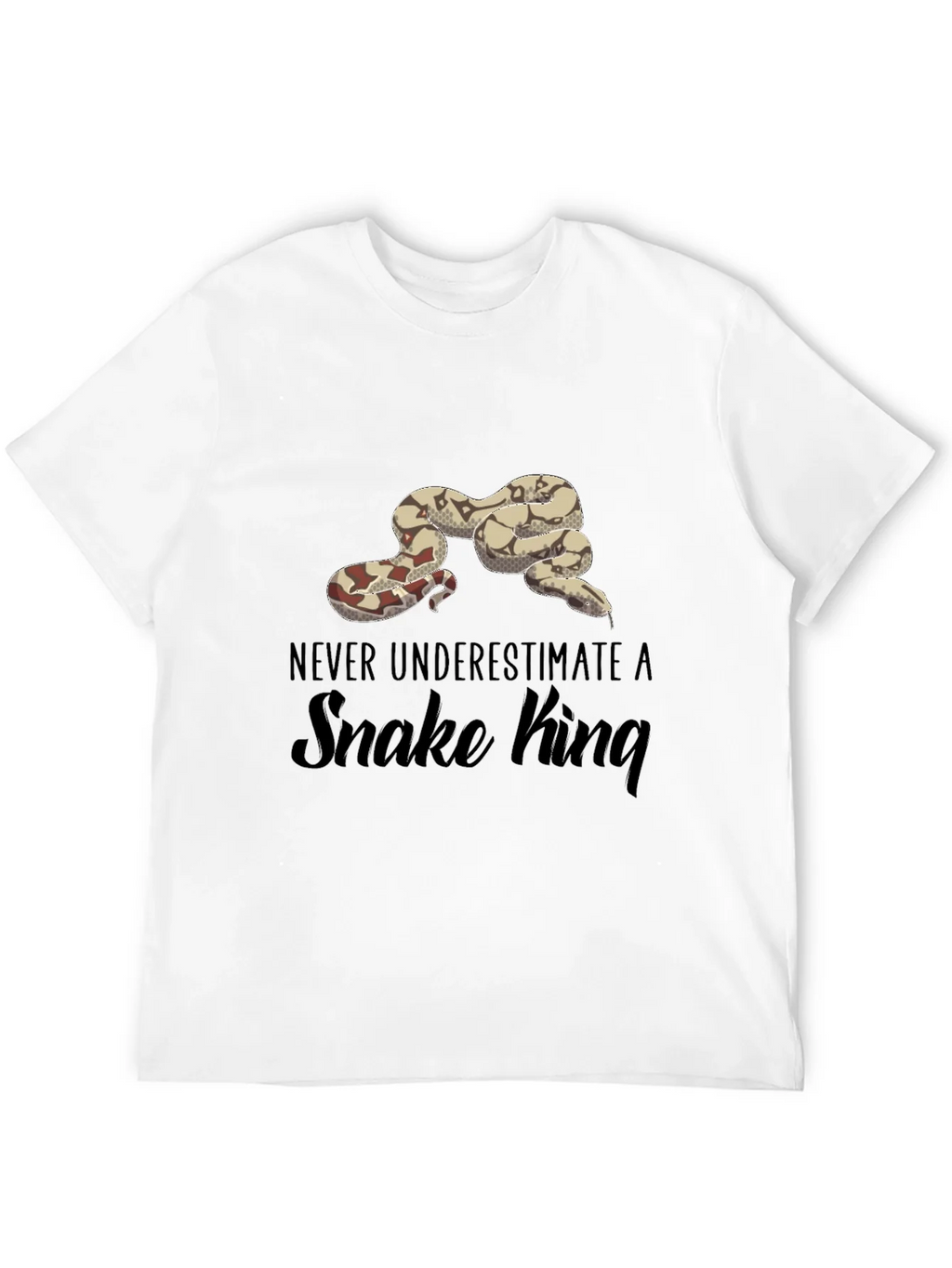 Never Underestimate A Snake King Black T-Shirt product image 11