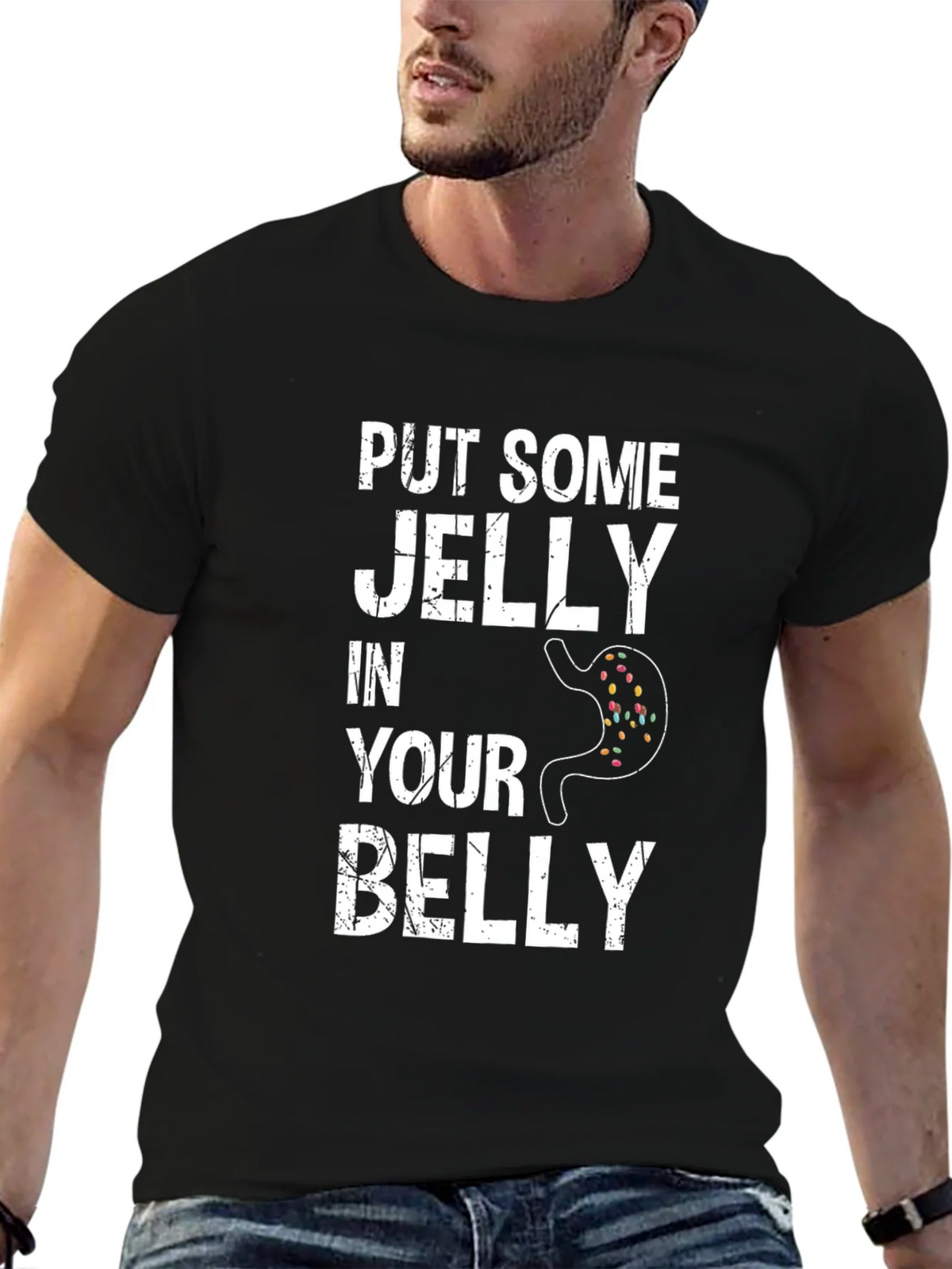 Funny Put Some Jelly in Your Belly Graphic Tee product image 6