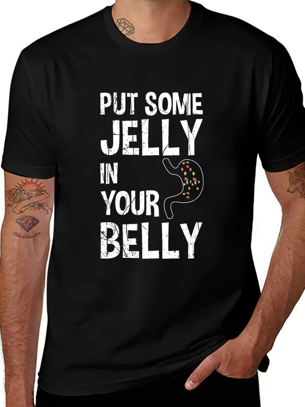 Funny Put Some Jelly in Your Belly Graphic Tee product image 1