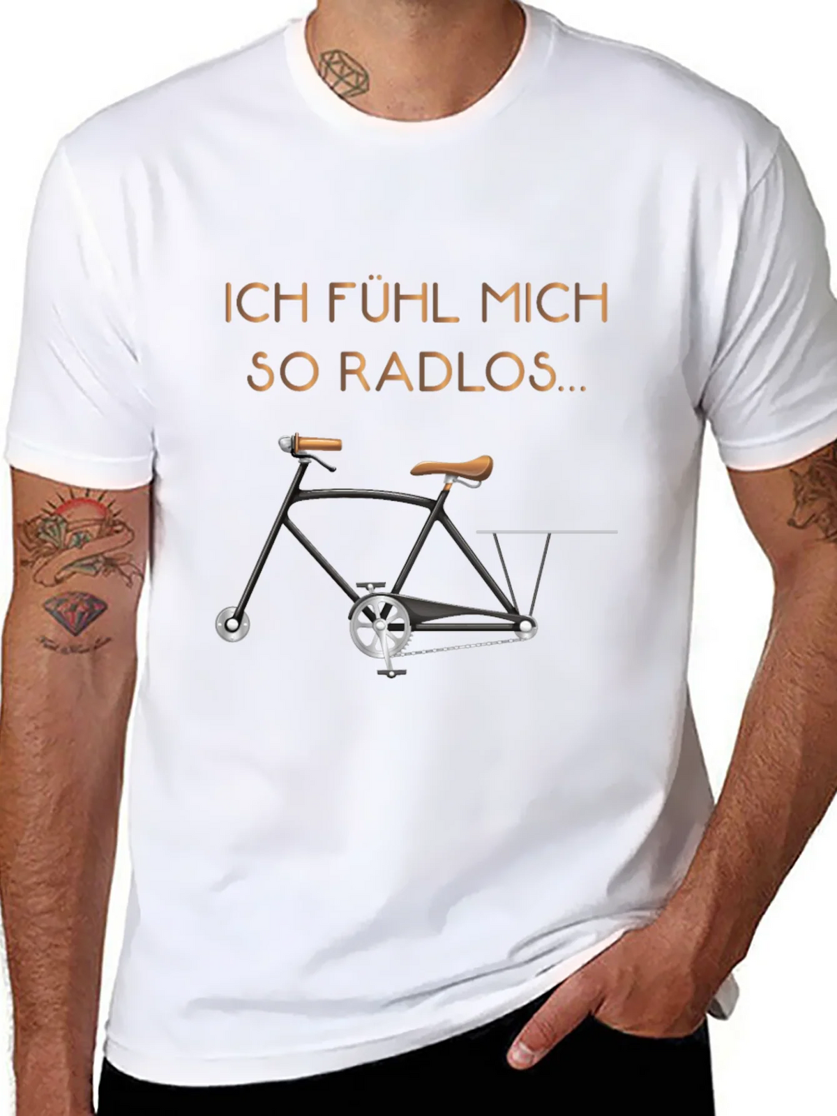 Ich Fuhl Mich So Radlos T-Shirt - Bicycle Humor Tee product image 7
