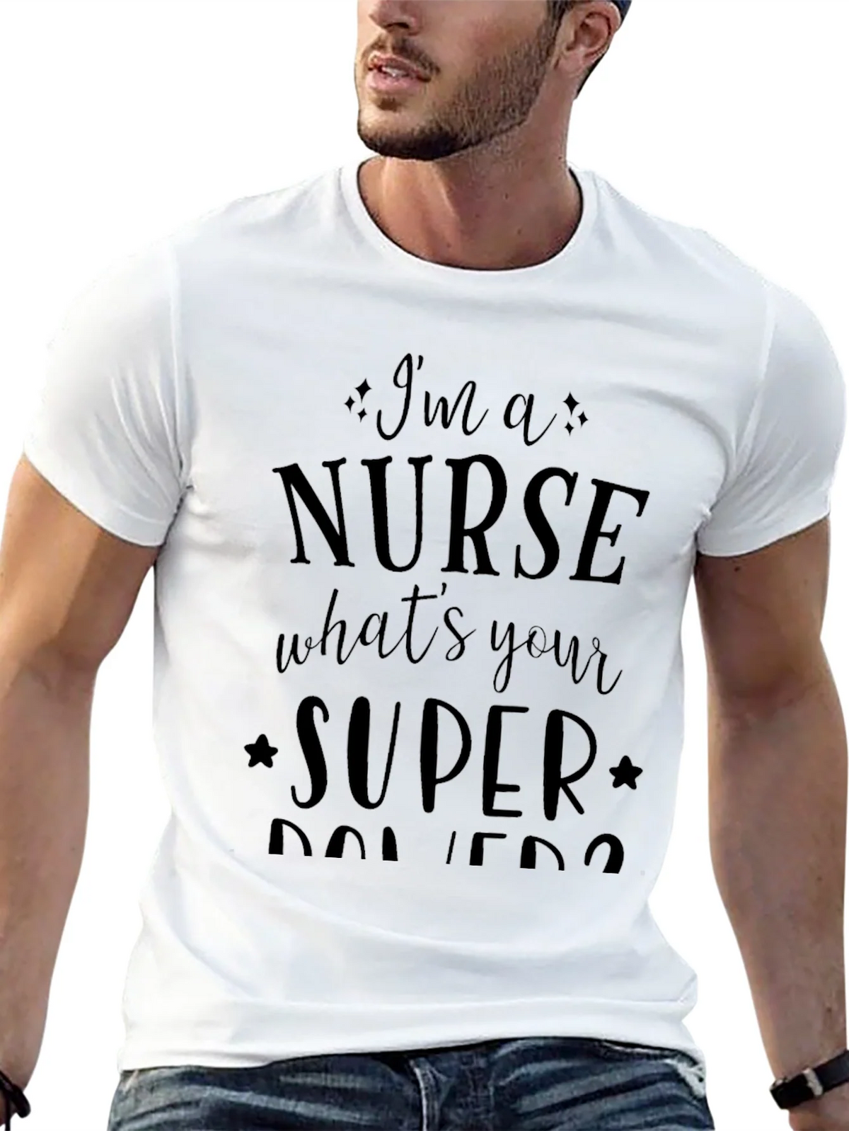 Nurse Superpowers Graphic Tee - Black Unisex T-Shirt product image 12