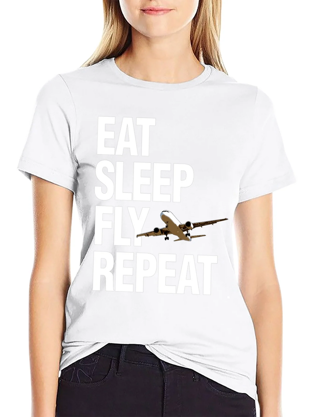 Eat Sleep Fly Repeat Aviation T-Shirt product image 8