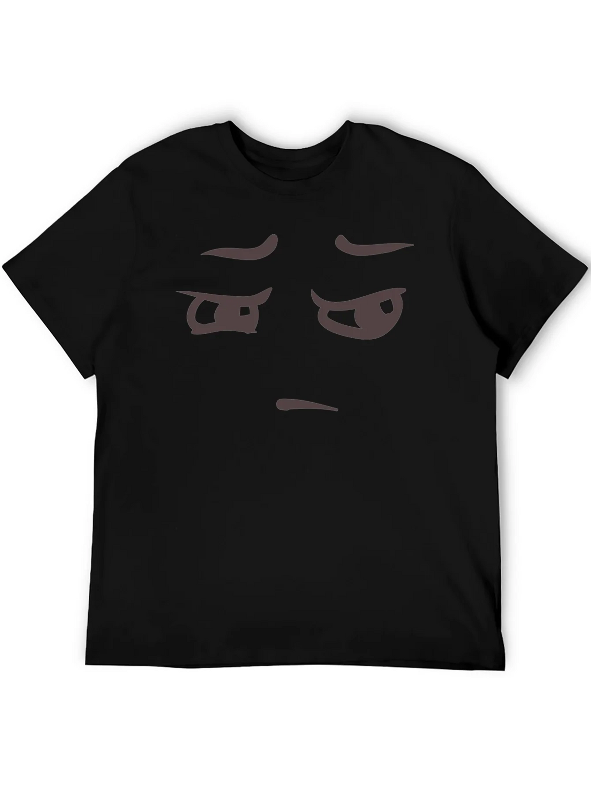 Skeptical Emoji Black T-Shirt product image 5