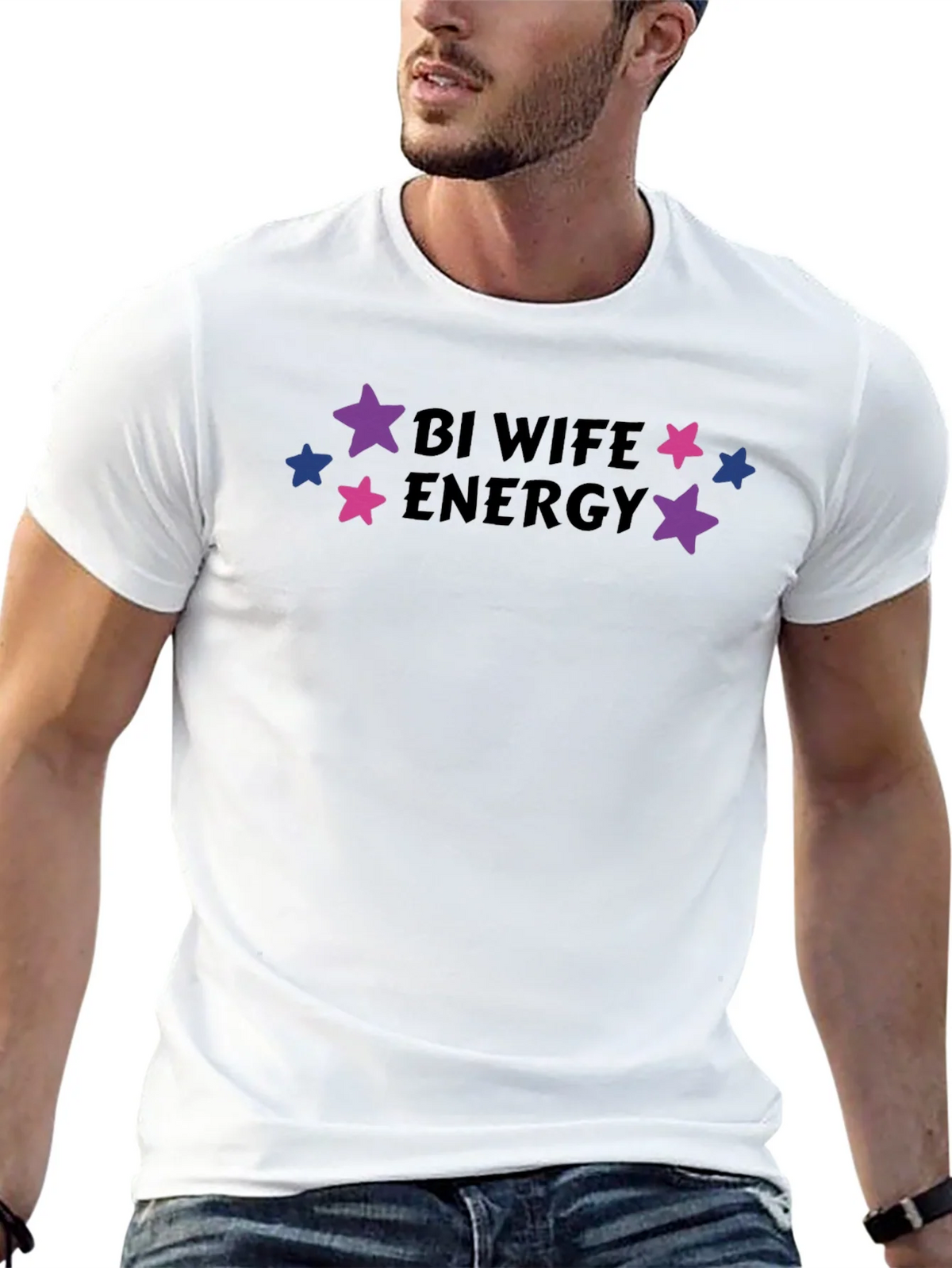Bi Wife Energy T-Shirt - Pride product image 12