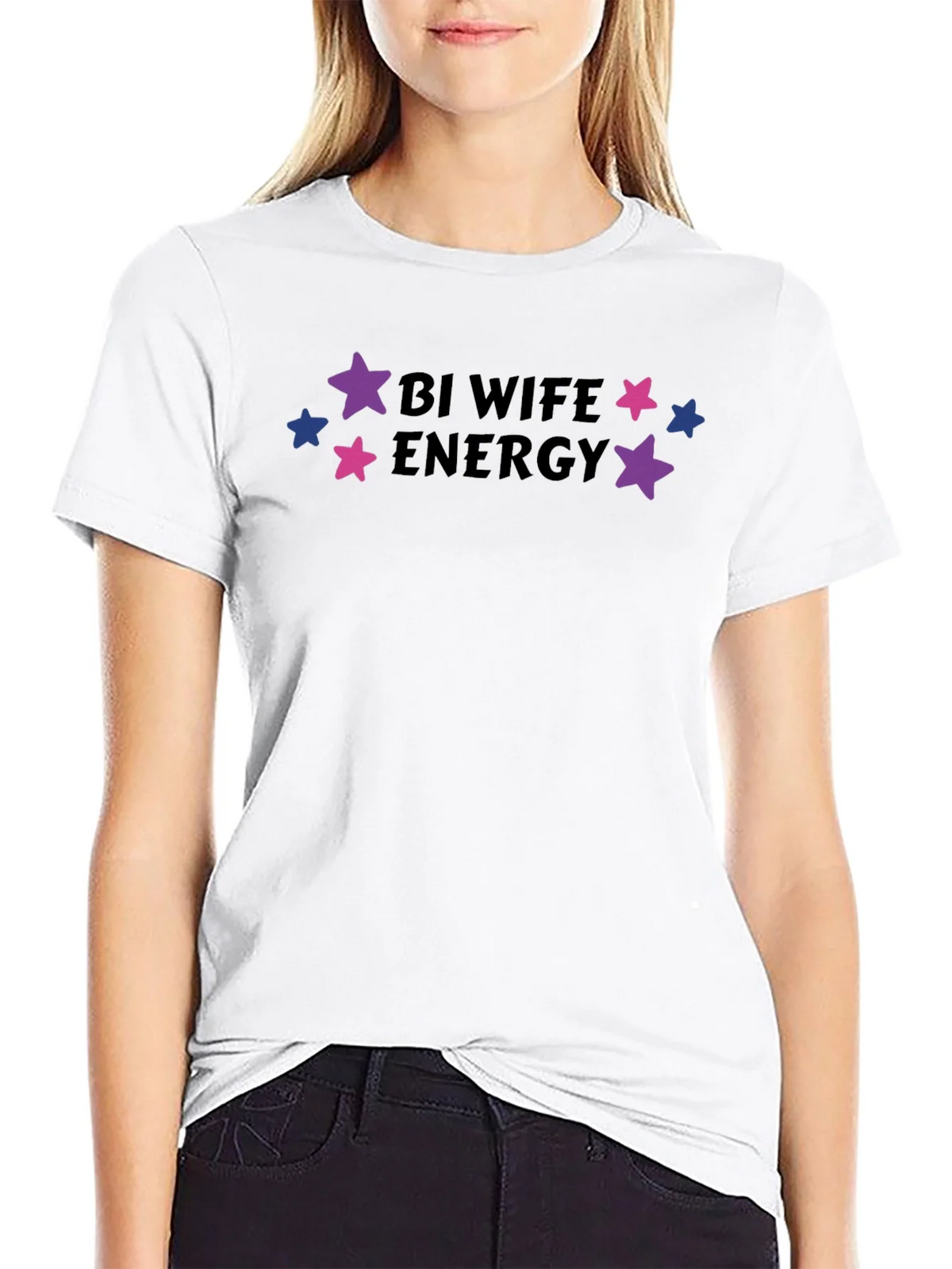 Bi Wife Energy T-Shirt - Pride product image 8