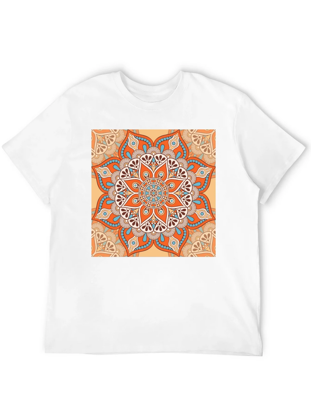 Black T-Shirt with Geometric Mandala Print product image 11