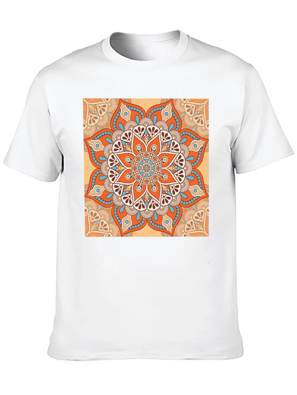 Black T-Shirt with Geometric Mandala Print product image 9