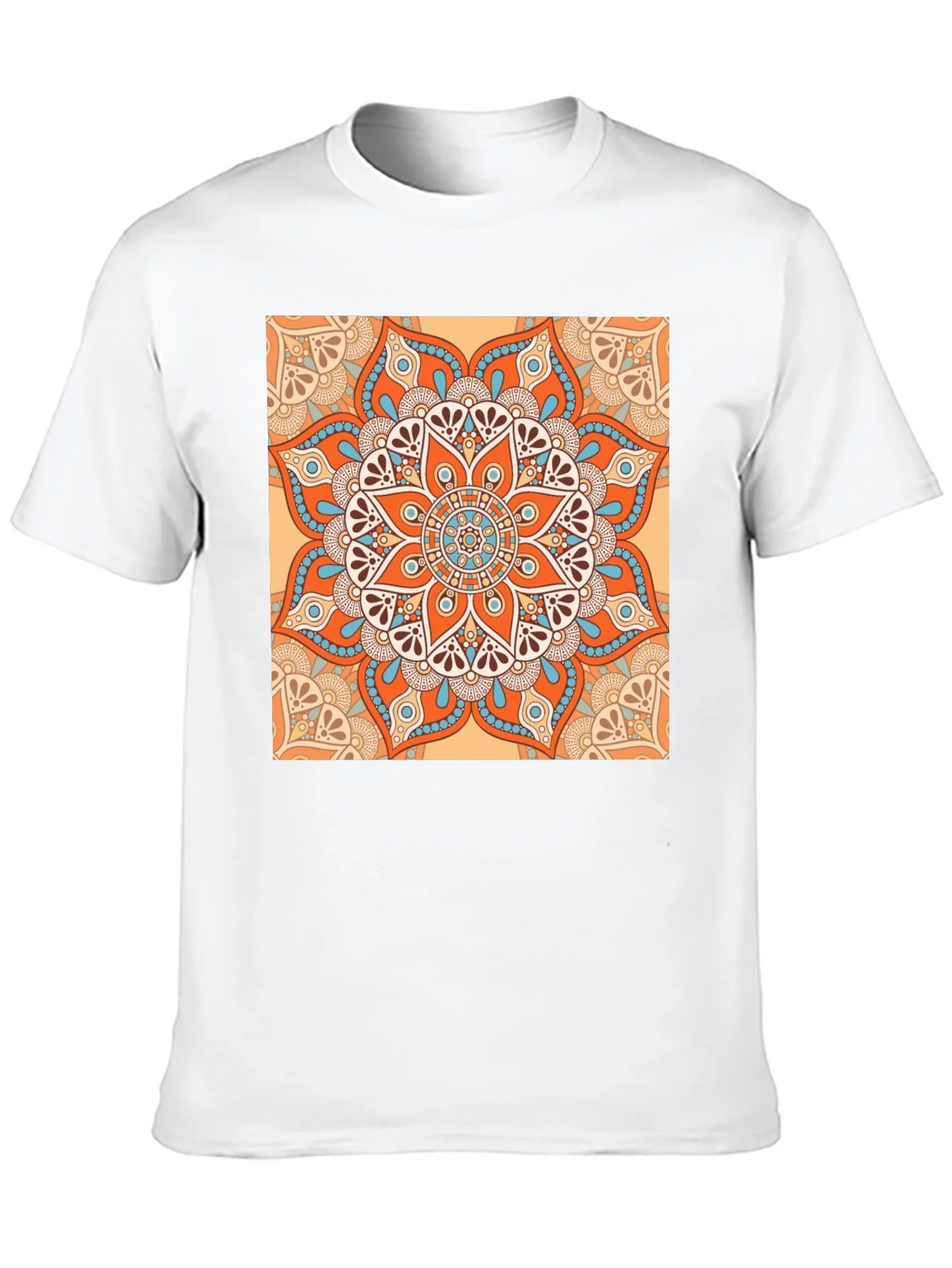 Black T-Shirt with Geometric Mandala Print product image 9