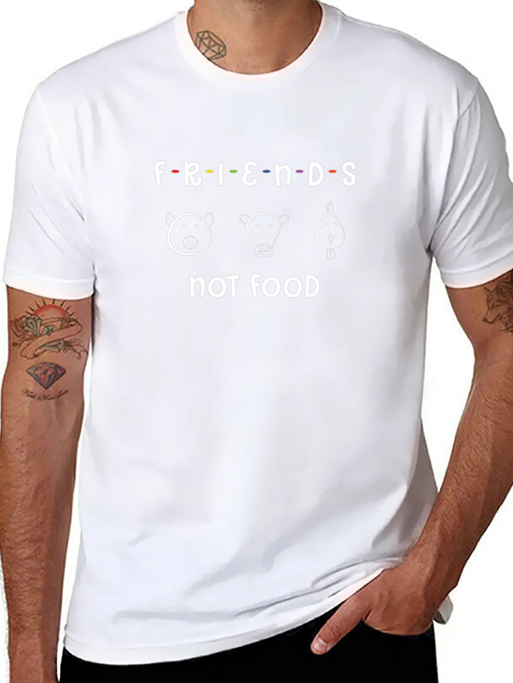 Friends Not Food T-Shirt Vegan Tee product image 7