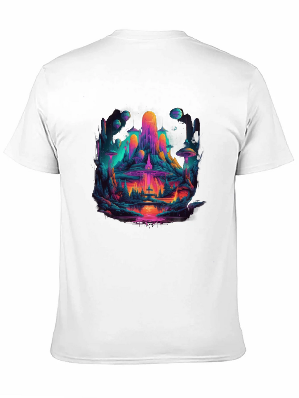Vibrant Sci-Fi Landscape Graphic T-Shirt product image 10