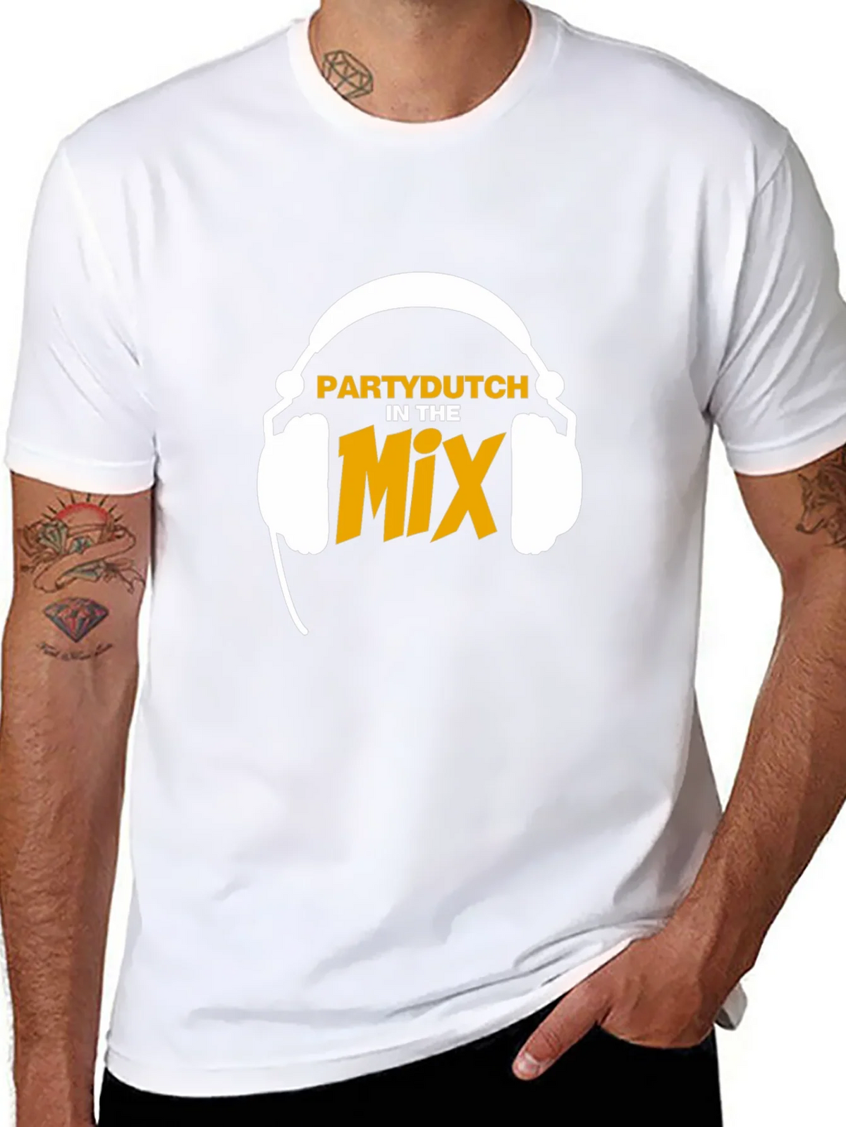 PartyDutch In The Mix T-Shirt - Black Cotton Graphic Tee product image 2