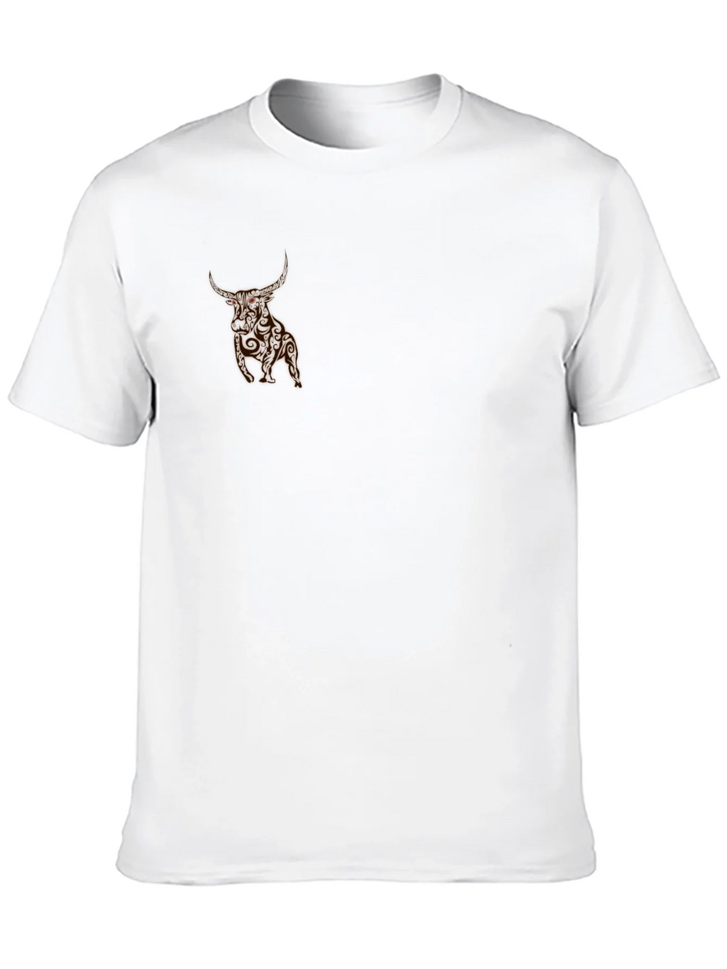 Mens Black T-Shirt with Bull Graphic product image 9