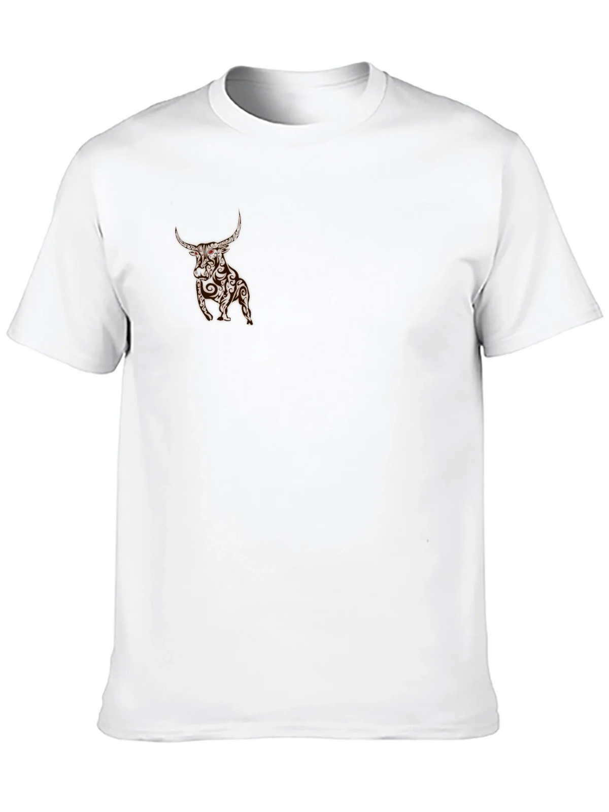 Mens Black T-Shirt with Bull Graphic product image 9