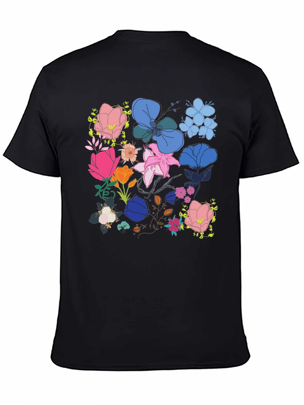 Floral Print Graphic Tee - Black product image 4