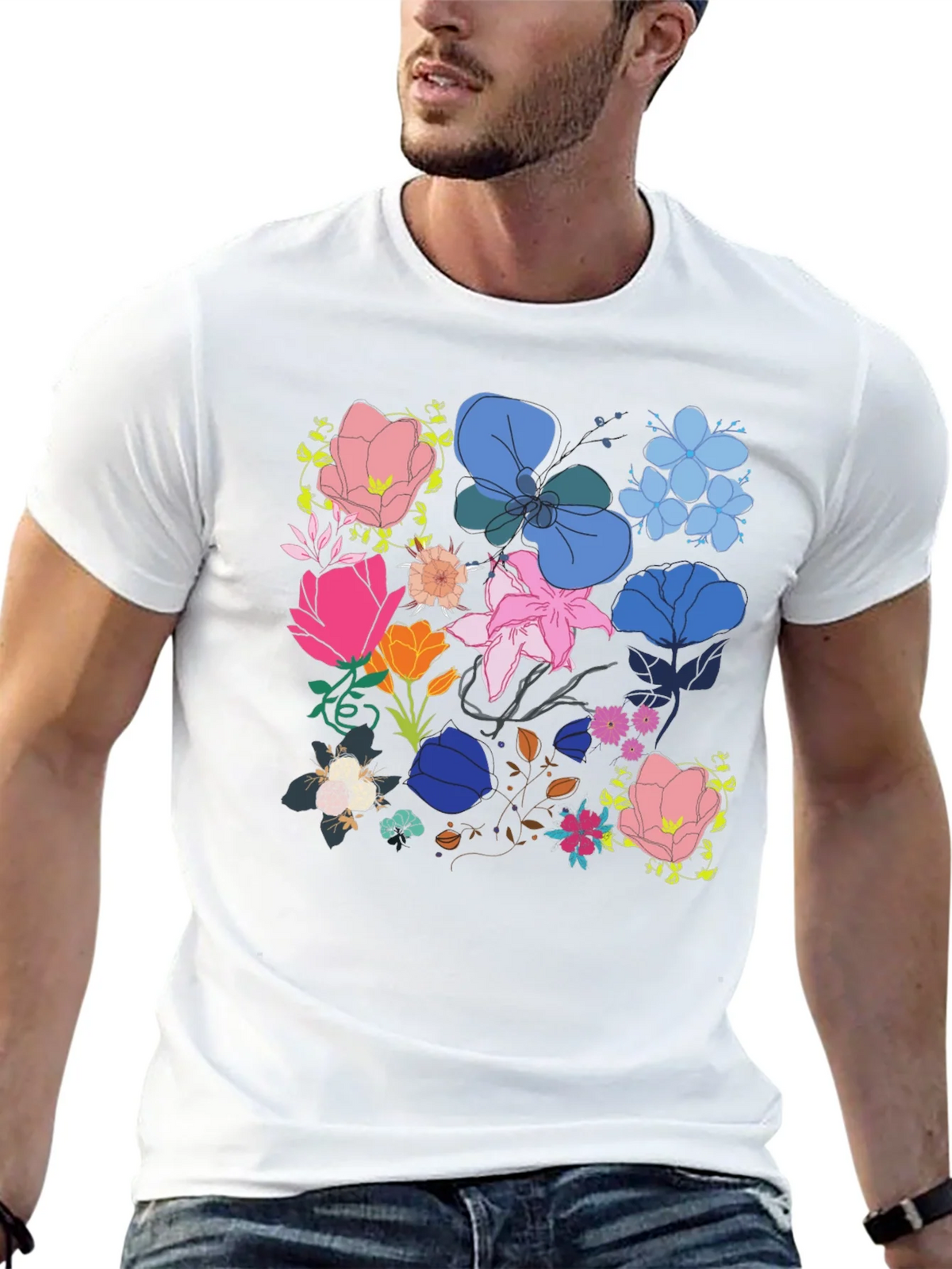 Floral Print Graphic Tee - Black product image 12