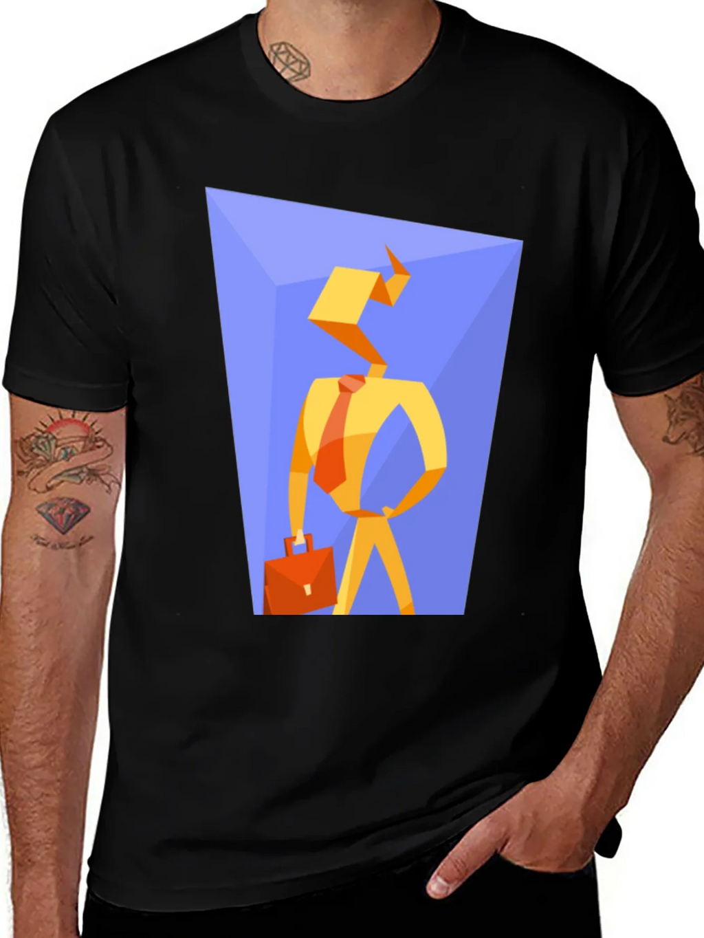 Abstract Businessman Graphic Tee product image 1
