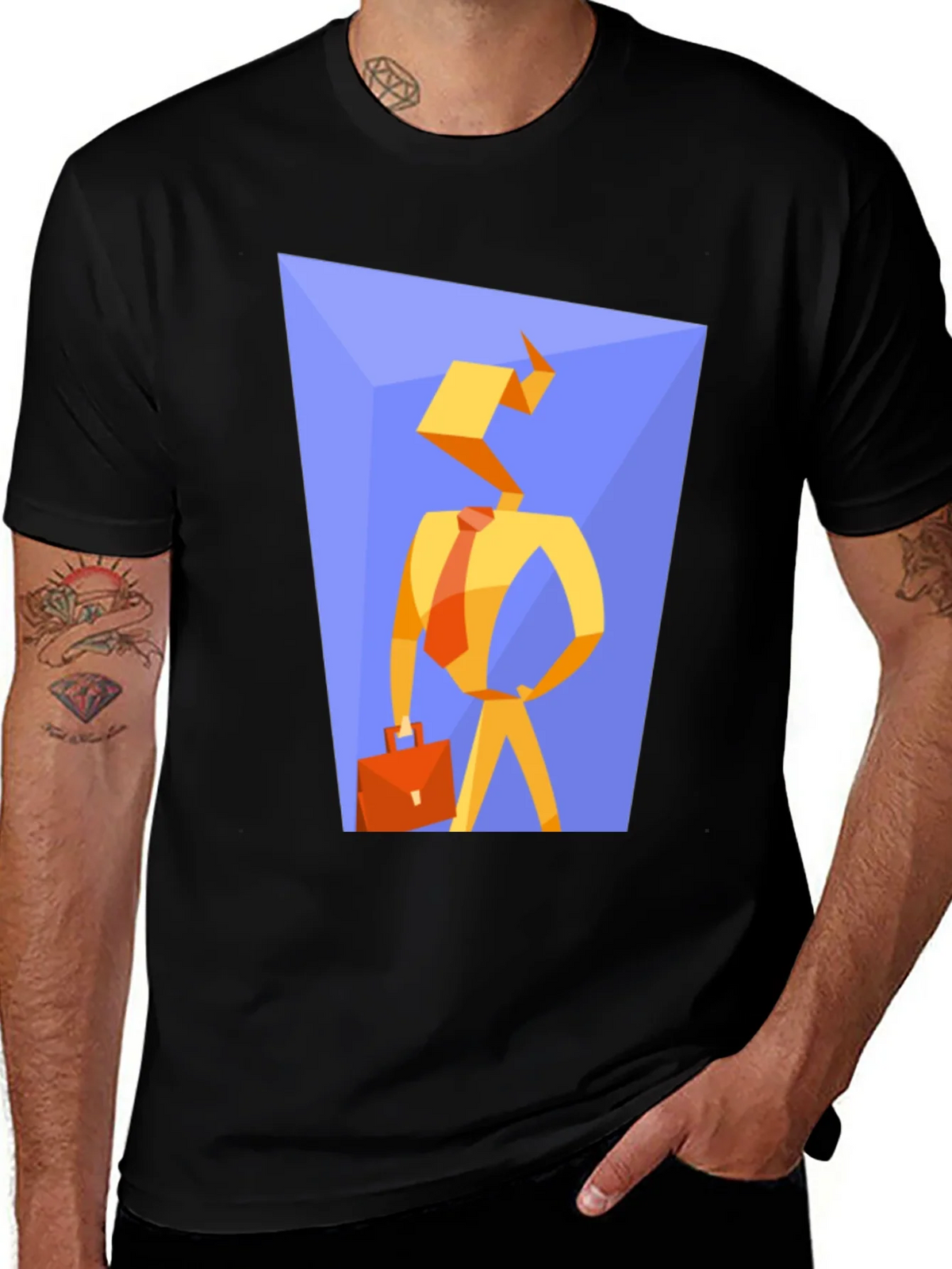 Abstract Businessman Graphic Tee product image 1