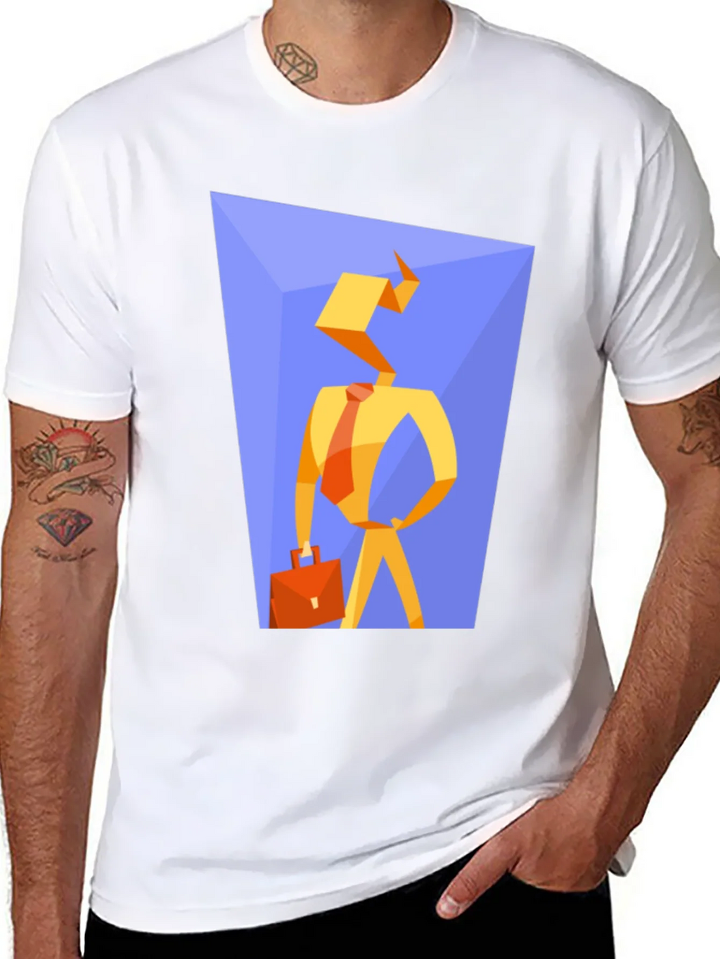Abstract Businessman Graphic Tee product image 7