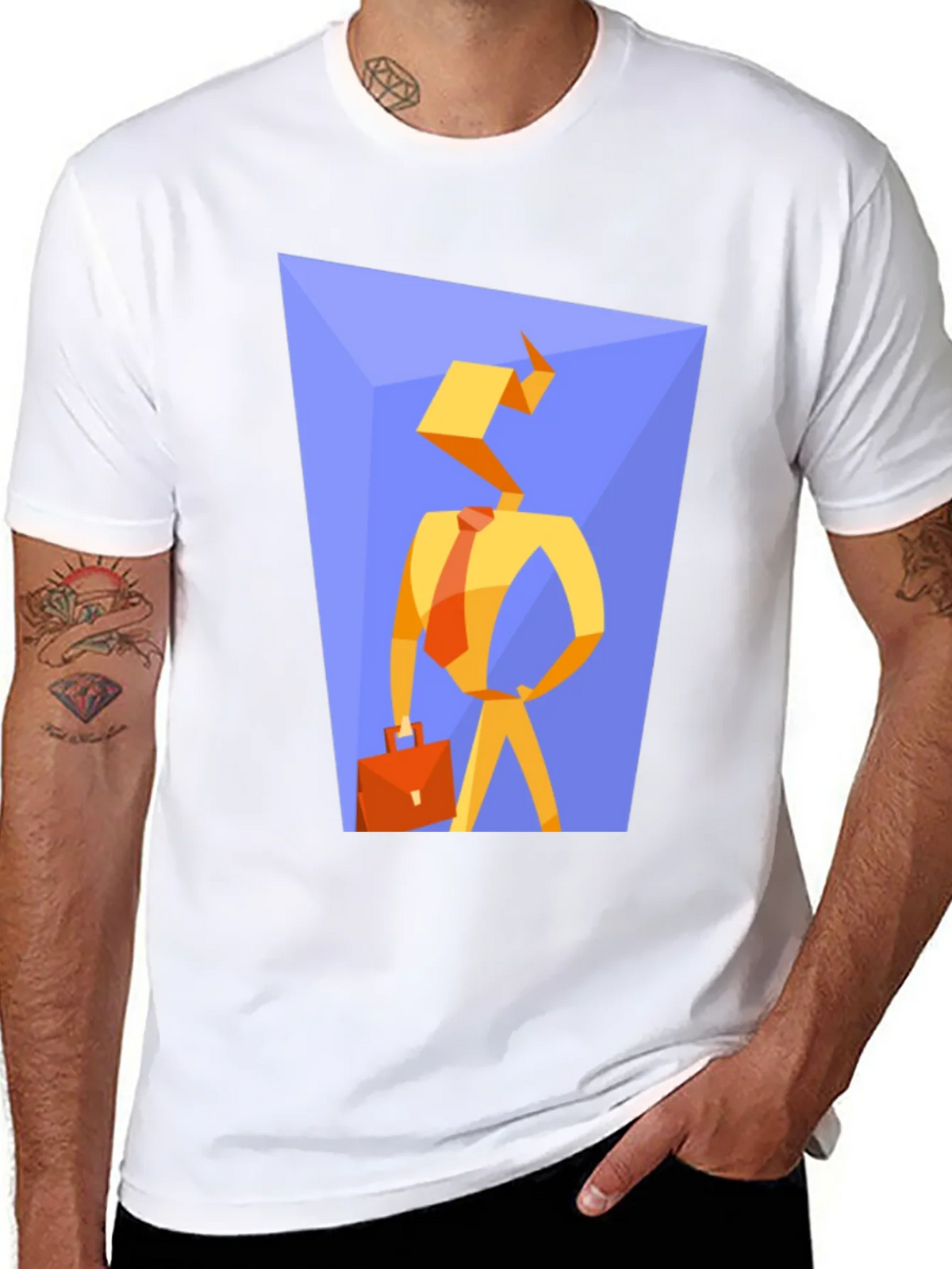 Abstract Businessman Graphic Tee product image 7