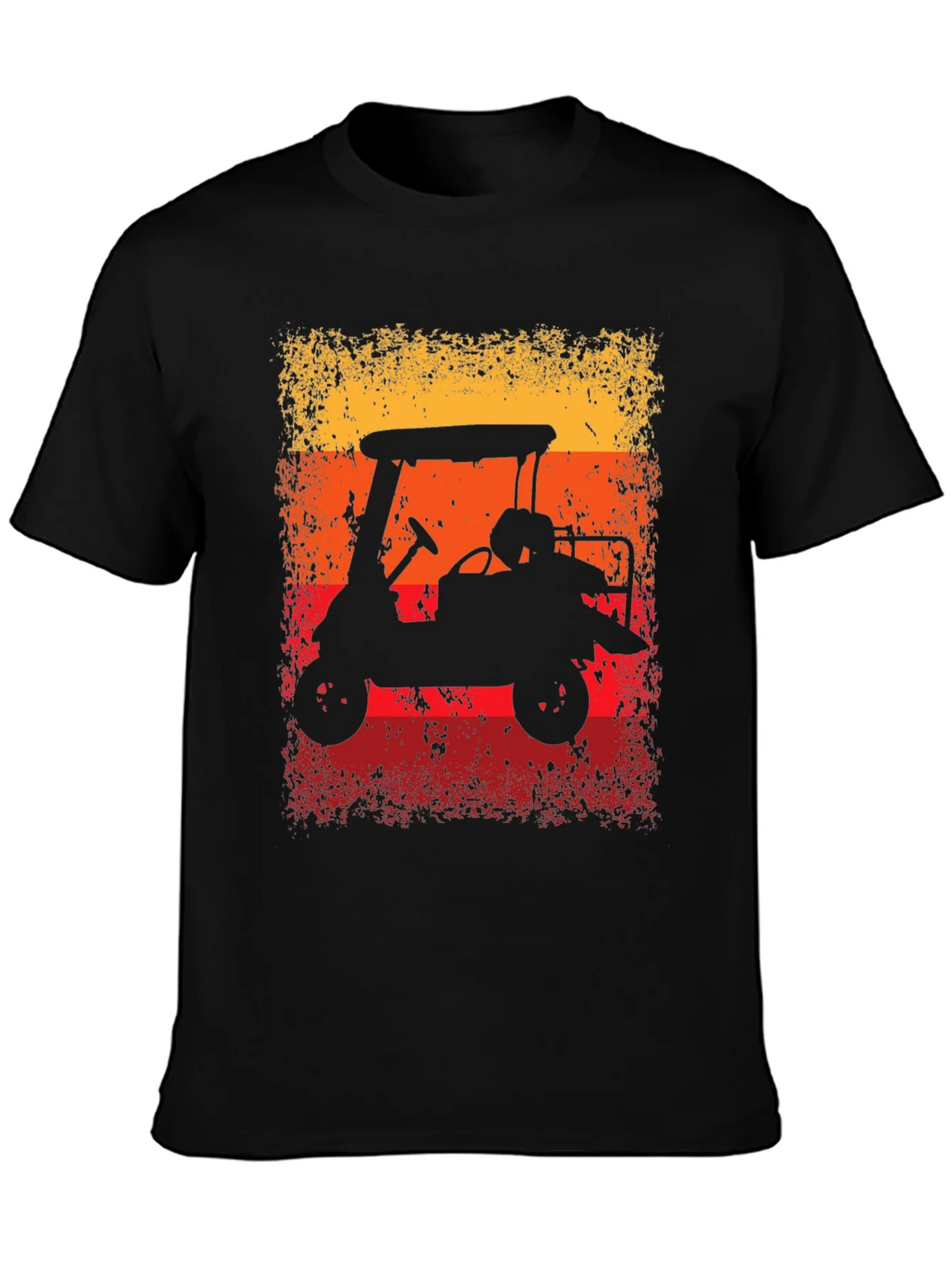 Retro Golf Cart Sunset Graphic Tee product image 3