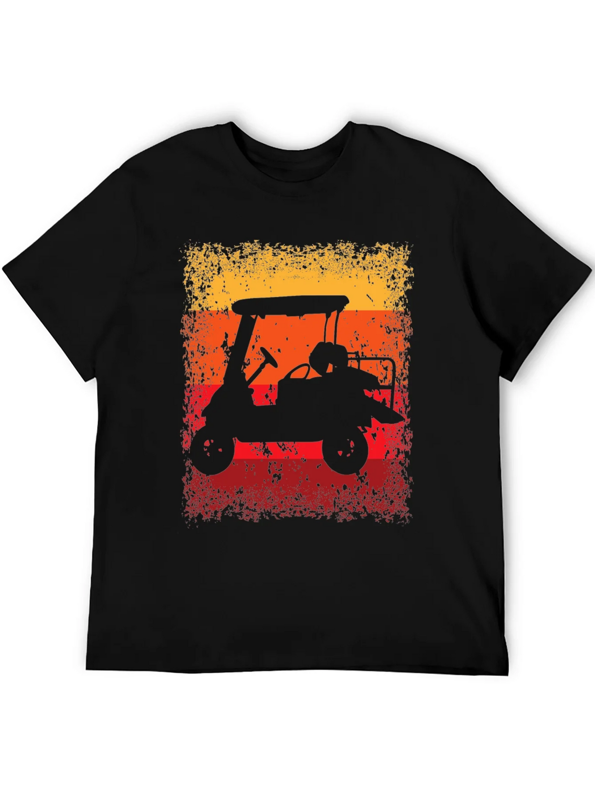 Retro Golf Cart Sunset Graphic Tee product image 5