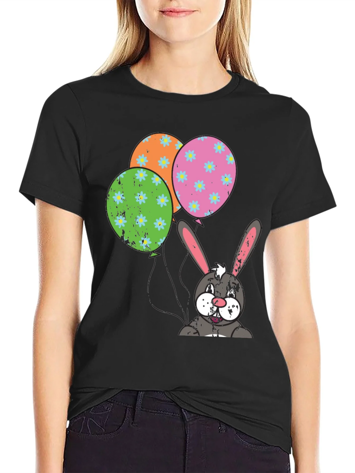 Easter Bunny Balloons T-Shirt product image 2