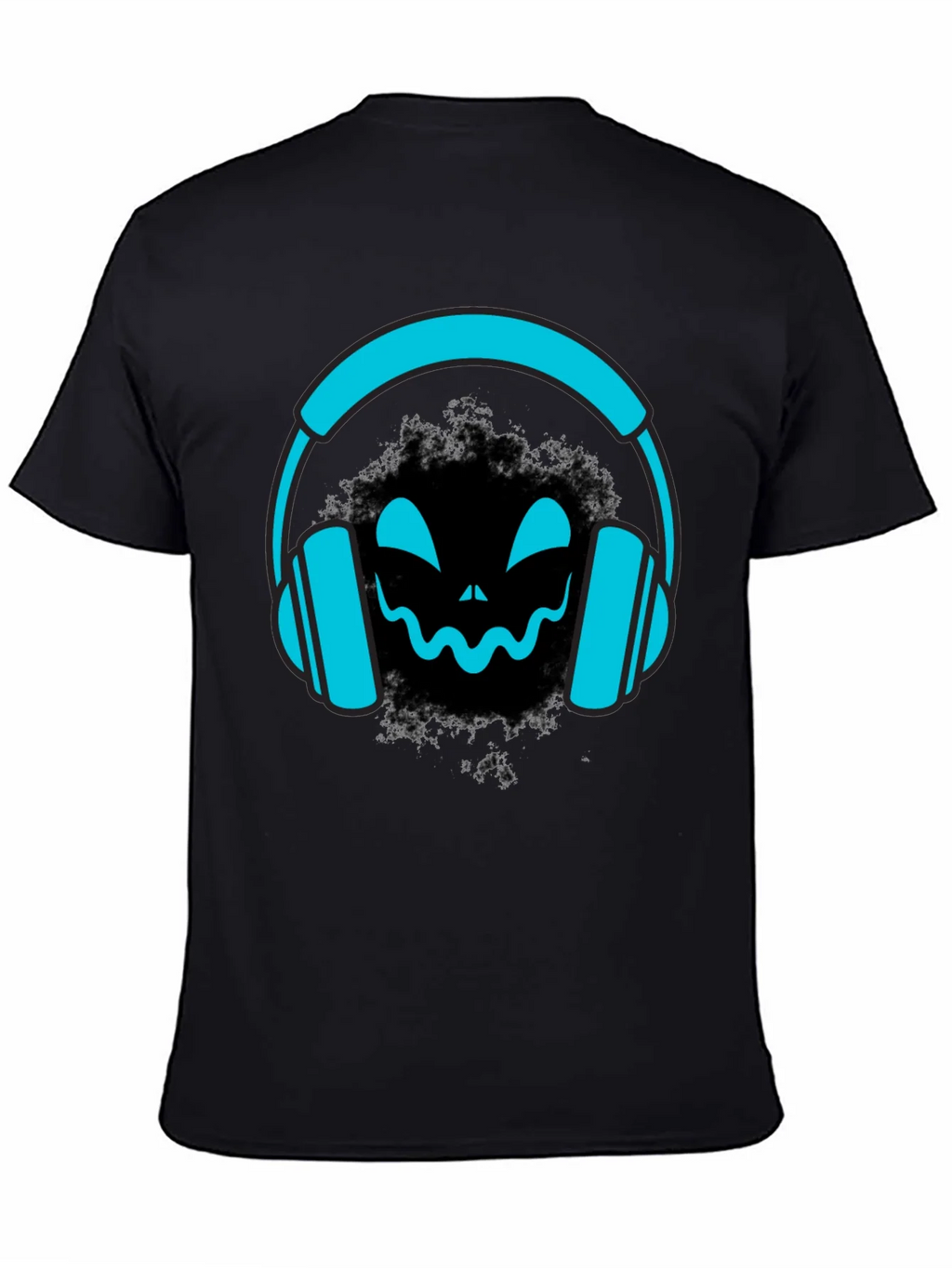 DJ Headphone Halloween Black T-Shirt product image 2