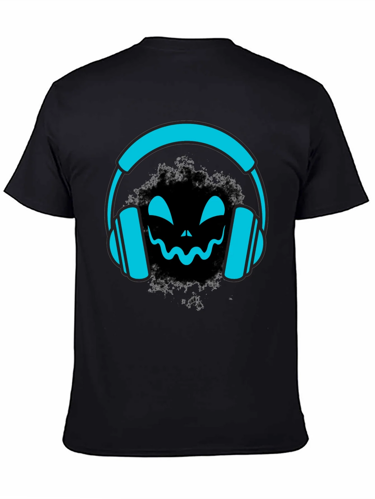 DJ Headphone Halloween Black T-Shirt product image 2