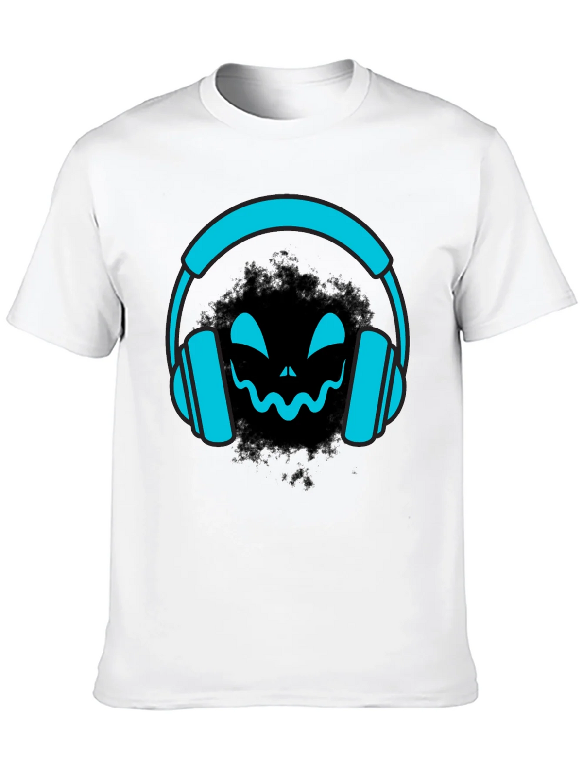 DJ Headphone Halloween Black T-Shirt product image 4