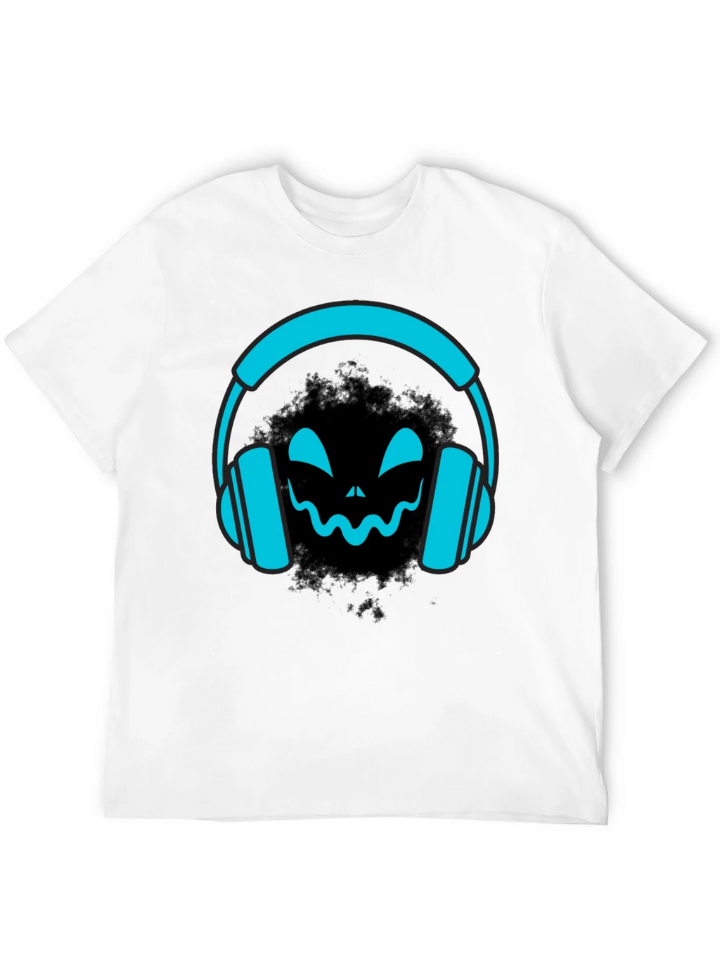 DJ Headphone Halloween Black T-Shirt product image 5