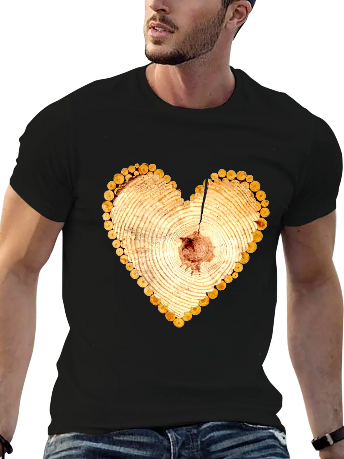 Heart Wood Slice Graphic Tee product image 6