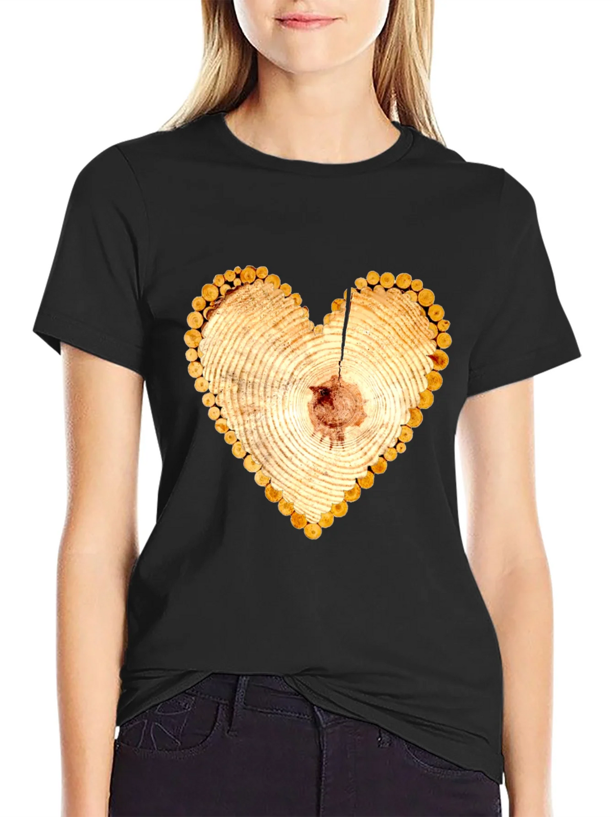 Heart Wood Slice Graphic Tee product image 2