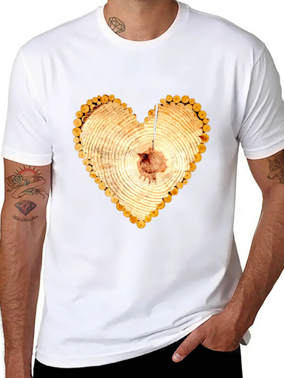 Heart Wood Slice Graphic Tee product image 7