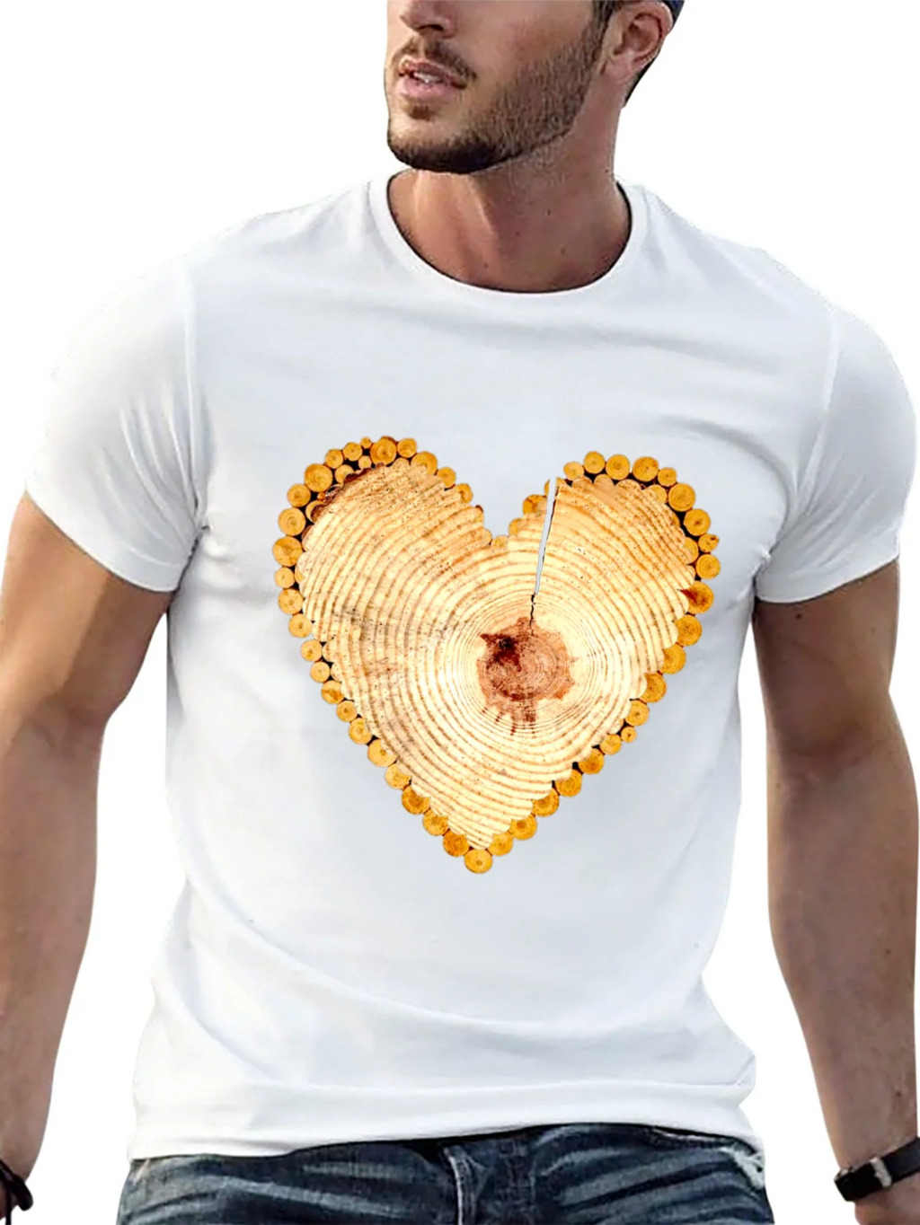 Heart Wood Slice Graphic Tee product image 12