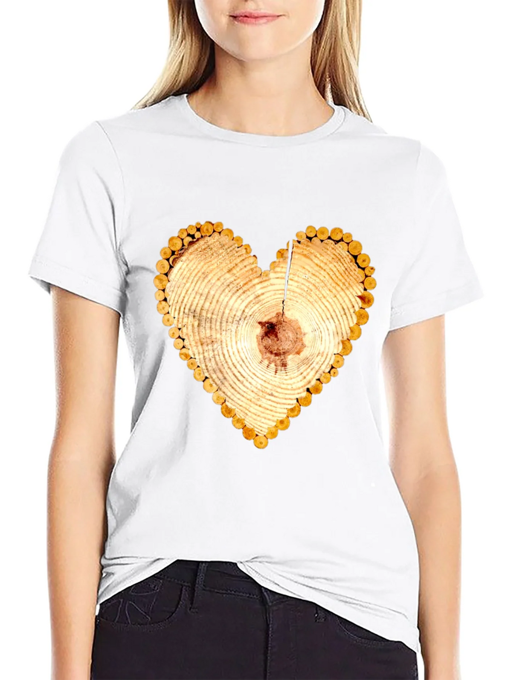 Heart Wood Slice Graphic Tee product image 8
