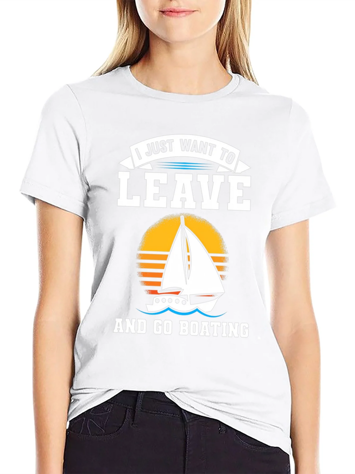 I Just Want To Leave And Go Boating T-Shirt product image 6