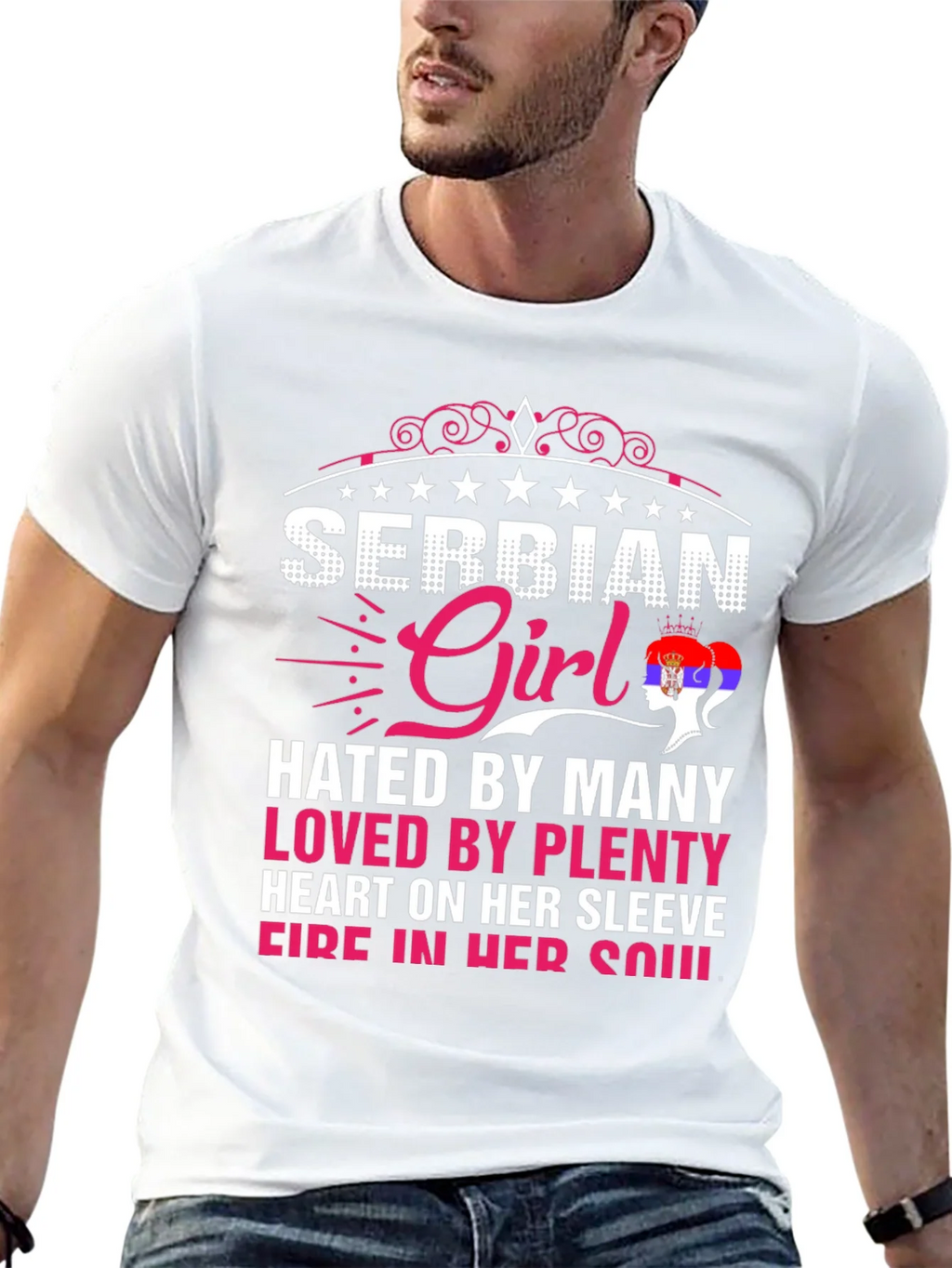Serbian Girl Tee - Hated By Many Loved By Plenty product image 12