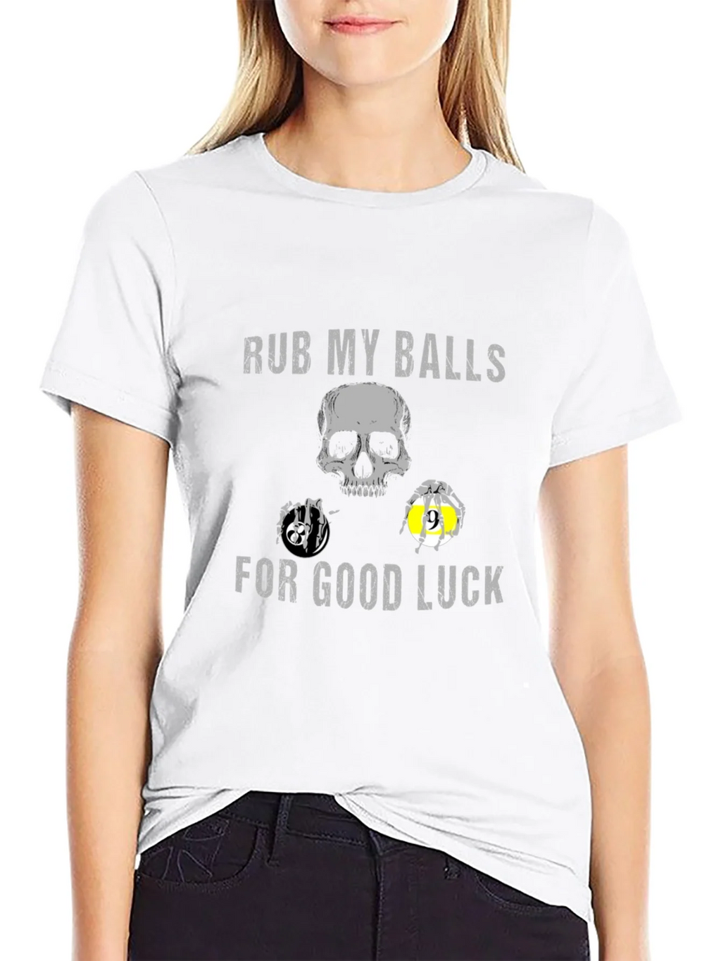 Rub My Balls For Good Luck Novelty Graphic T-Shirt product image 8