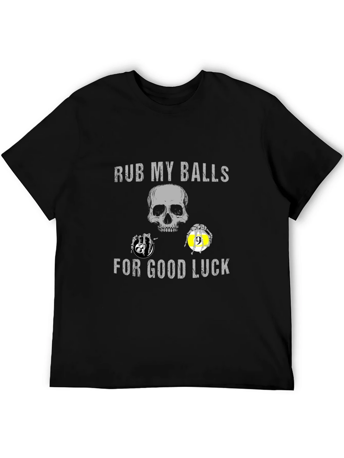 Rub My Balls For Good Luck Novelty Graphic T-Shirt product image 5