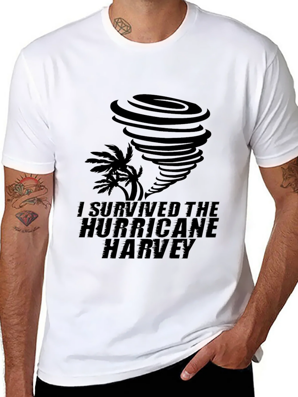 I Survived Hurricane Harvey Black T-Shirt product image 7