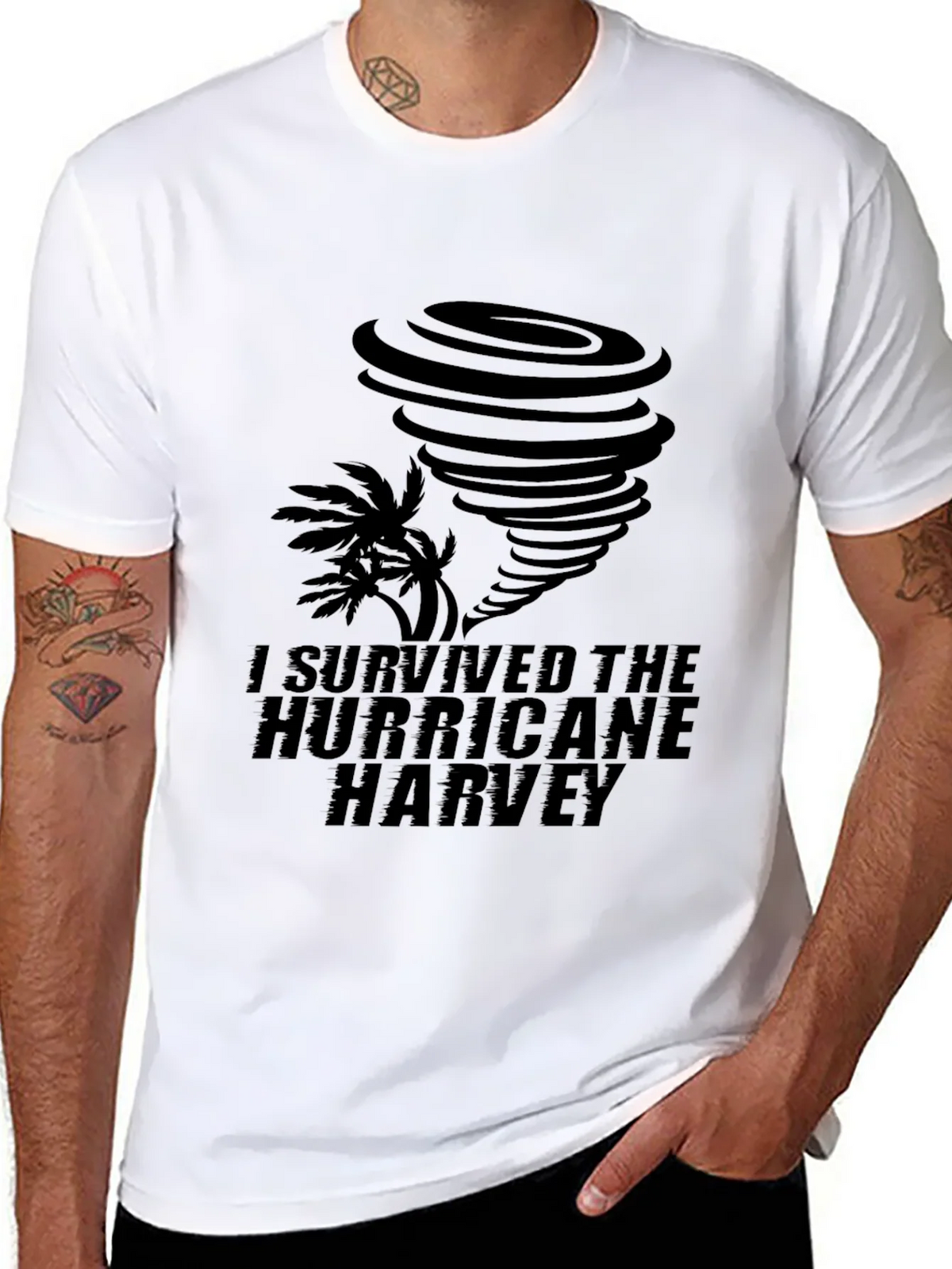 I Survived Hurricane Harvey Black T-Shirt product image 7