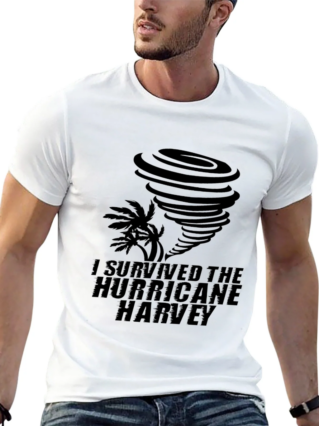 I Survived Hurricane Harvey Black T-Shirt product image 12