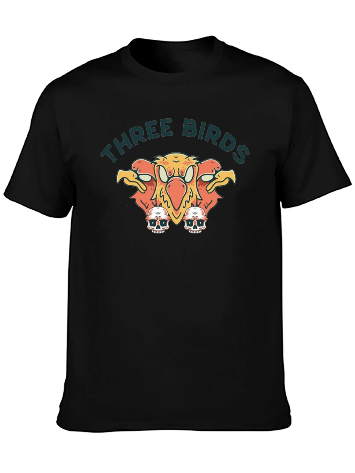Three Birds Graphic Print Black T-Shirt product image 3